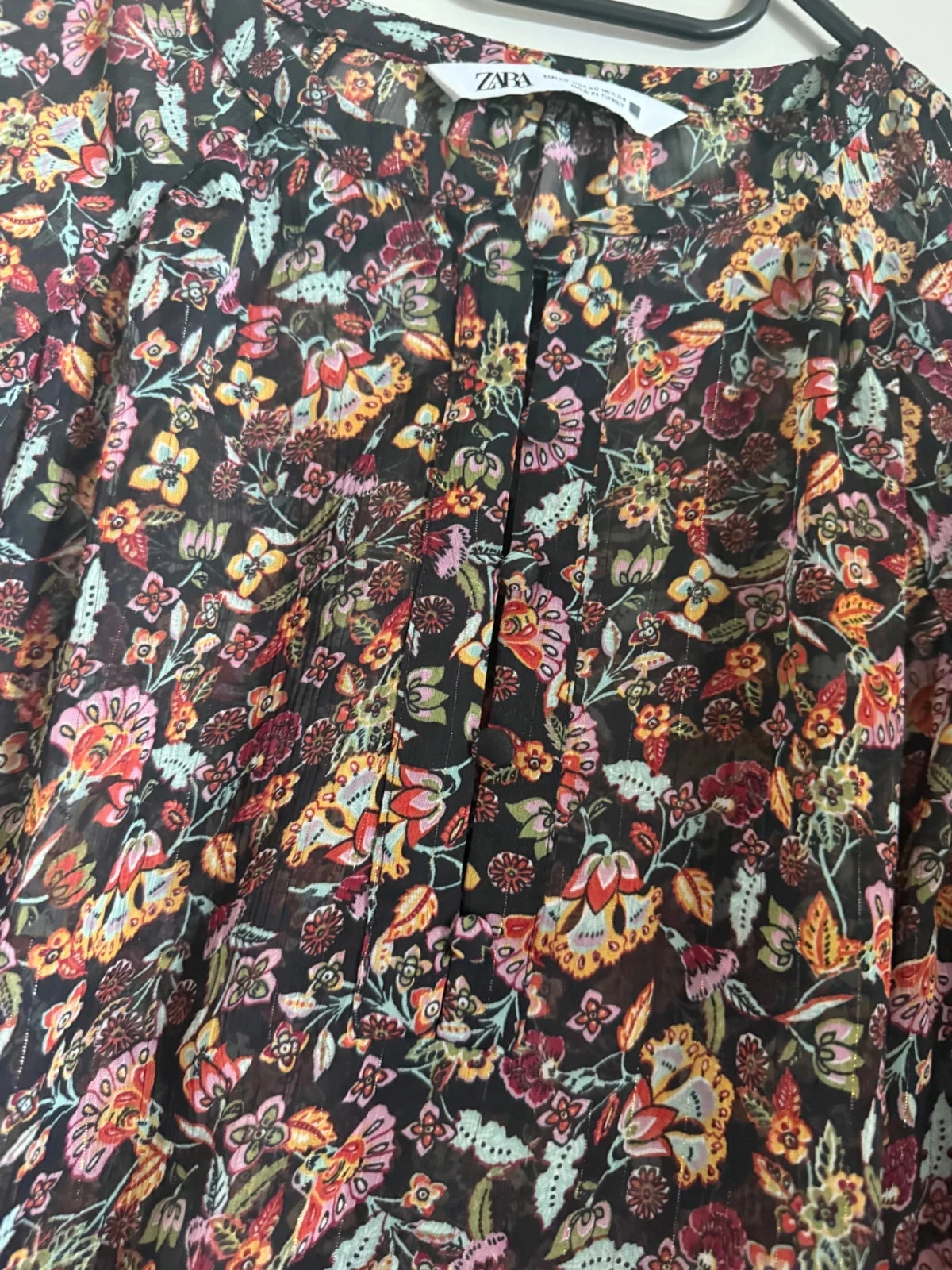 Blusa de manga larga Zara con flores Talla 34 – photo 2